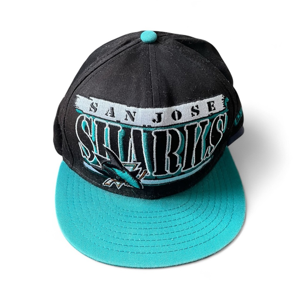 NEW ERA San Jose Sharks Adjustable Snapback Hat, Black Cap, Hockey, NHL